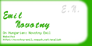 emil novotny business card